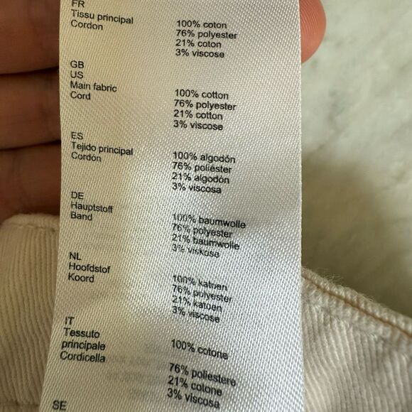 Maje Piano Straight-Leg Jeans in ecru 100% cotton size 38/6US - Picture 7 of 10